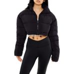 F21 Puffer Crop Mont - Siyah - L