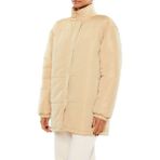 F21 Puffer Uzun Mont - L - Krem