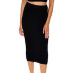 F21 Triko Midi Etek - Siyah