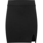 F21 Yırtmaçlı Mini Etek - Siyah