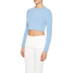 F21 Yumuşak Örme Crop Kazak - Mavi - L