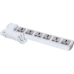 F305C 6'lı Universal Grup Priz 5 Metre Geniş Alan Elektrik Erişimi - Beyaz - 1