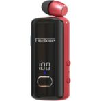 F580 Dijital Göstergeli Makaralı Titreşimli Bluetooth Kulaklık Kırmızı - Orjinal