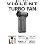 F7 Violent Turbo Jet Fan 130000RPM Ultra Güçlü Motor Güçlü Vakum 4000MAH Bataryalı Üflemeli - Siyah