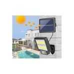F72 Güneş Enerjili Cob LED Solar Panel Güneş Enerjili 3Mod Harekete Duyarlı Duvar Lambası Kablolu