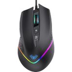F805 6400DPI Rgb 7 Tuşlu Makro Optik Oyuncu Mouse, Siyah