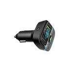 F9 Araç Fm Transmitter 5.3 Bluetooth Araç Kiti USB Type-C Hızlı Şarj Kart Çakmaklık Girişli