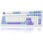 F99 3 Modlu Rgb Hot Swap Mekanik Linear Graywood V3 Switch Kablosuz Makrolu Klavye Lila