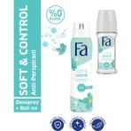 Fa Soft Control 150 ml Deodorant + Soft Control 50 ml Roll-On