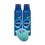 Fa Sport Men Deo Spray 150 ml 2'li Paket + Saç Açıcı Tarak