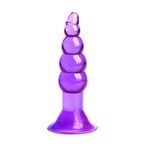 FAAK Backpart Boğumlu Vantuzlu 11.5cm Anal Tıkaç - Mor