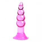 FAAK Backpart Boğumlu Vantuzlu 11.5cm Anal Tıkaç - Pembe