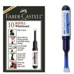 Faber Castell 10'lu Paket Mavi Mürekkep Refili Beyaz Tahta Kalemi
