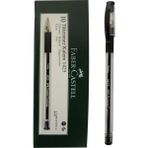 Faber-Castell 10'lu Paket Siyah Tükenmez Kalem 1425 Yüksek Kaliteli Mürekkep ile Ergonomik Tutuş