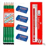 Faber Castell 12 Adet Mercanlı Kurşun Kalem + 12 Adet Kırmızı Kopya + 4 Adet Silgi