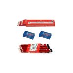 Faber Castell . 12 Li Kırmızı Kopya Kalemi, 12 Li Mercanlı Kurşun Kalem, 2 Adet Mavi Silgi