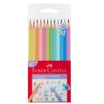 Faber Castell 12 Pastel Renk Üçgen Kuru Boya Kalemi