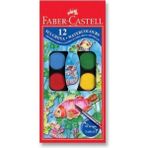 Faber-Castell 12 Renk Küçük Boy Sulu Boya 24 mm Renkli Tabletler ile Eğlenceli Sanat Deneyimi