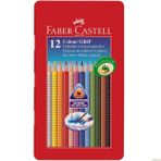 Faber-Castell 12 Renk Kuruboya Redline Metal Kutu