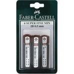 Faber Castell 127820 Süper Fine 0.5 2B 60 MM 6'LI Blister Kalem Ucu