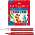 Faber-Castell 12'li Keçeli Kalem Seti Renkli Yeni Midi Gövde ile Kullanım Kolaylığı Sağlar