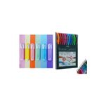 Faber Castell 1425 10lu Tükenmez Kalem Seti + Maped 6lı Fosforlu Kalem Seti