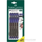 Faber-Castell 1425 2 Renk Tükenmez -5 Siyah 5 Mavi 10'Lu (5500142510) Tk.K