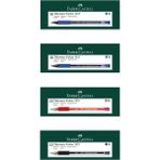 Faber Castell 1425 20 Mavi 10 Kırmızı 10 Siyah İğne Uç Tükenmez Kalem
