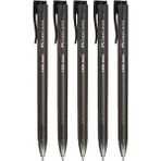 Faber-Castell 1425 Auto Basmalı Tükenmez Kalem 1.0 Siyah 5'li Set Renkli Yazım İçin