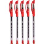 Faber-Castell 1425 Kırmızı Iğne Uçlu Tükenmez Kalem 5'li - Standart - Karışık-Çok Renkli