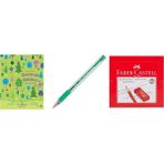 Faber-Castell 1425 Tükenmez Ailesi, Tekli, Yeşil... +2 Parça Fırsat Seti