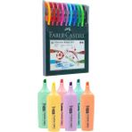 Faber-Castell 1425 Tükenmez Kalem 10 Renk + Mikro MK-605 Pastel Fosforlu 6'lı