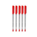 Faber Castell 1440 Kırmızı Tükenmez Kalem 5'li Set