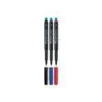 Faber Castell 1523 Asetat Kalemi S 3'lü Set Siyah-kırmızı-mavi