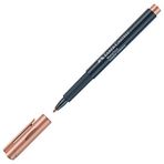 Faber-Castell 160752 - Metalik keçeli kalem, fiber uçlu, 1,5 mm çizgi kalınlığı, birçok yüzey için uygundur, metalik efektli bakır cobana bronz
