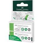 FABER-CASTELL 187251 silgi, PVC içermez, toz tutmaz, yeşil, blister ambalajda iki silgi