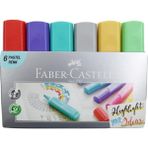 Faber-Castell 18'li Fosforlu Kalem Seti 6 Metalik 6 Pastel 6 Floresan Renk Su Bazlı Uzun Süreli Kullanım