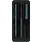 Faber-Castell 201535 - Grip Edition, Misletoe, M Dolma Kalem ve XB Tükenmez Kalem ile Metal Kutuda