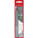 Faber-Castell 217497 - Kurşun kalem Grip 2001, sertlik derecesi HB, 2'li set