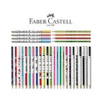 Faber-Castell 24 Adet Çok Renkli Karışık Kurşun Kalem Çeşitleri Ölçülerle Birlikte
