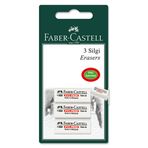 Faber Castell 3 Adet Plastik Beyaz Silgi