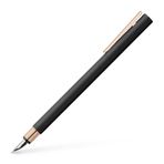 Faber-Castell 343101 - Dolma Kalem Neo Slim Metal, Uç Genişliği F, Siyah Pembe Altın