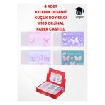 Faber Castell 4 ADET KELEBEK DESENLİ KÜÇÜK BOY SİLGİ FABER CASTELL