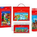 Faber Castell 4 Lü Boyama Seti 24 Renk Pastel+kuru+sulu+keçeli Kalem
