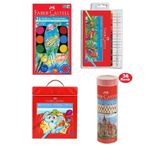 Faber Castell 4 Lü Boyama Seti 36 Renk Pastel+kuru+sulu+keçeli Kalem