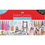 Faber-Castell 48 Renkli Keçeli Kalem Seti Metalik Neon Pastel Renk Seçenekleriyle