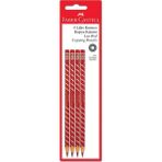 Faber-Castell 4'lü Kırmızı Kopya Kalemi Ahşap Malzeme ile Dayanıklı 3+ Yaş İçin