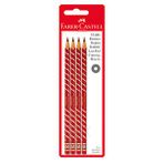 Faber Castell 4'lü Lüks Kırmızı Kopya Kalemi