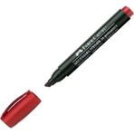 Faber Castell 54 Permanent Kesik Uç Kırmızı Markör Koli Kalemi
