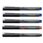 Faber Castell 5405 0.5 mm İğne Uçlu 3 Mavi 1 Kırmızı 1 Siyah Roller Kalem